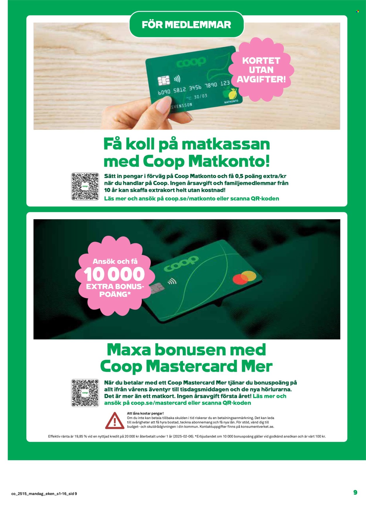 Coop reklamblad - 7/4 2025 - 13/4 2025. Sida 9