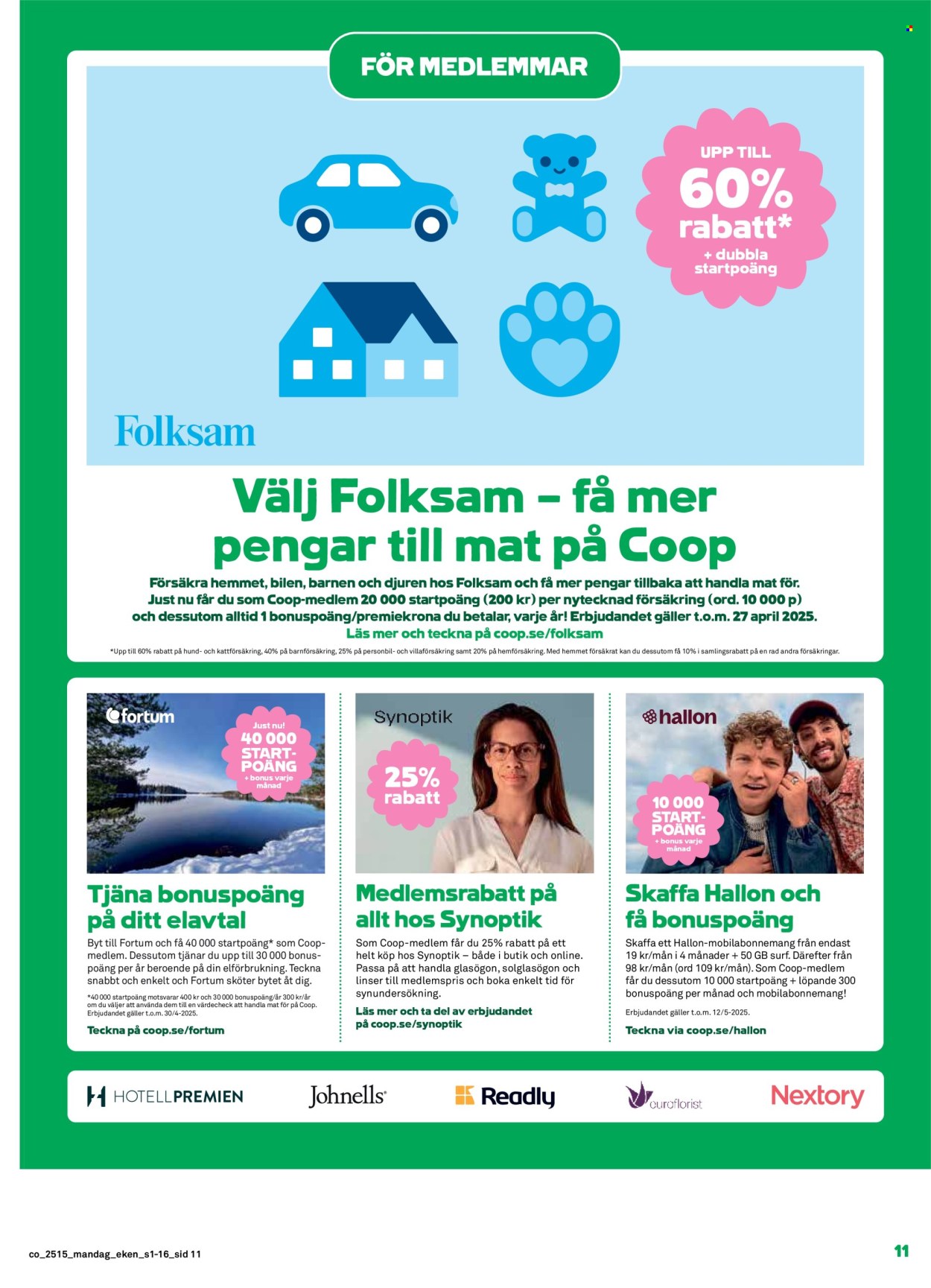 Coop reklamblad - 7/4 2025 - 13/4 2025. Sida 11