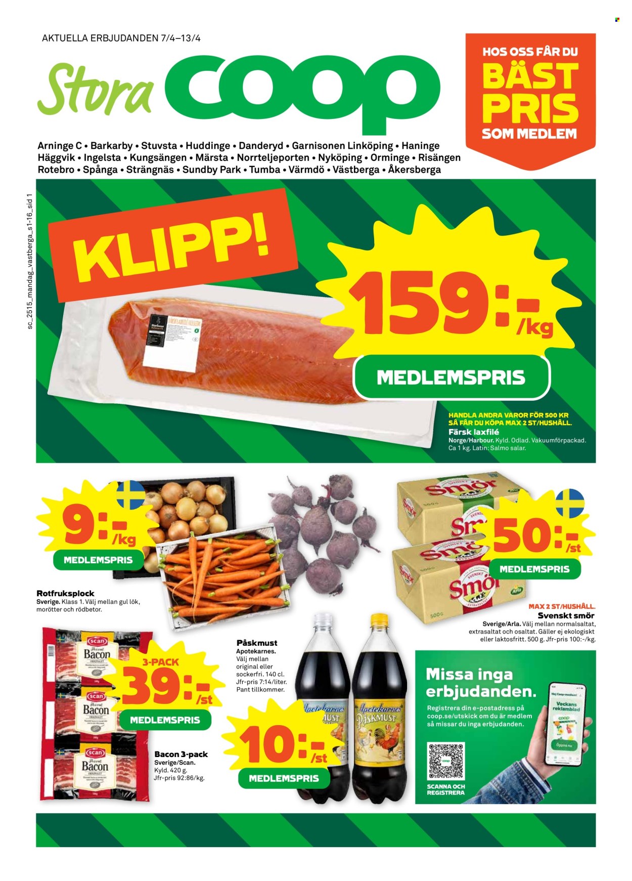 Stora Coop reklamblad - 7/4 2025 - 13/4 2025. Sida 1