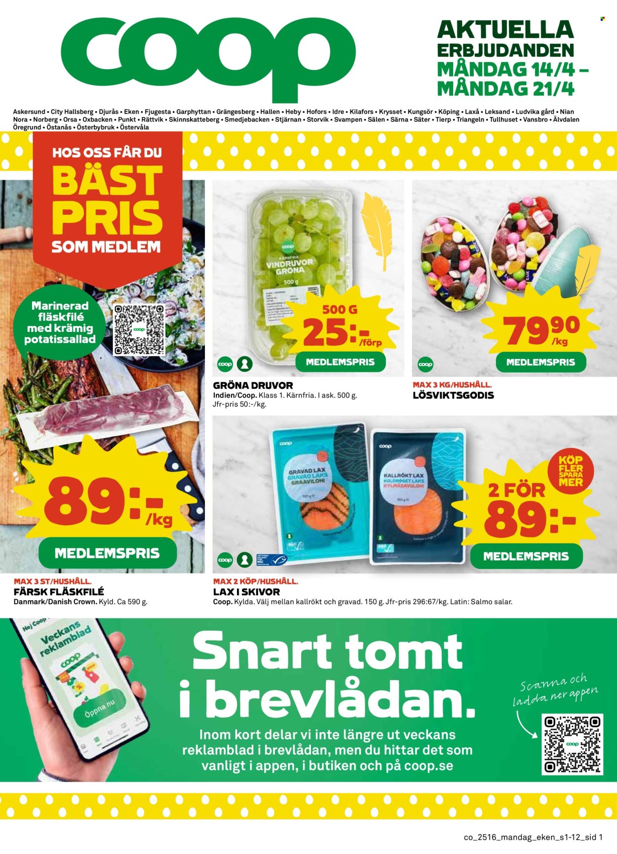 Coop reklamblad - 14/4 2025 - 21/4 2025. Sida 1