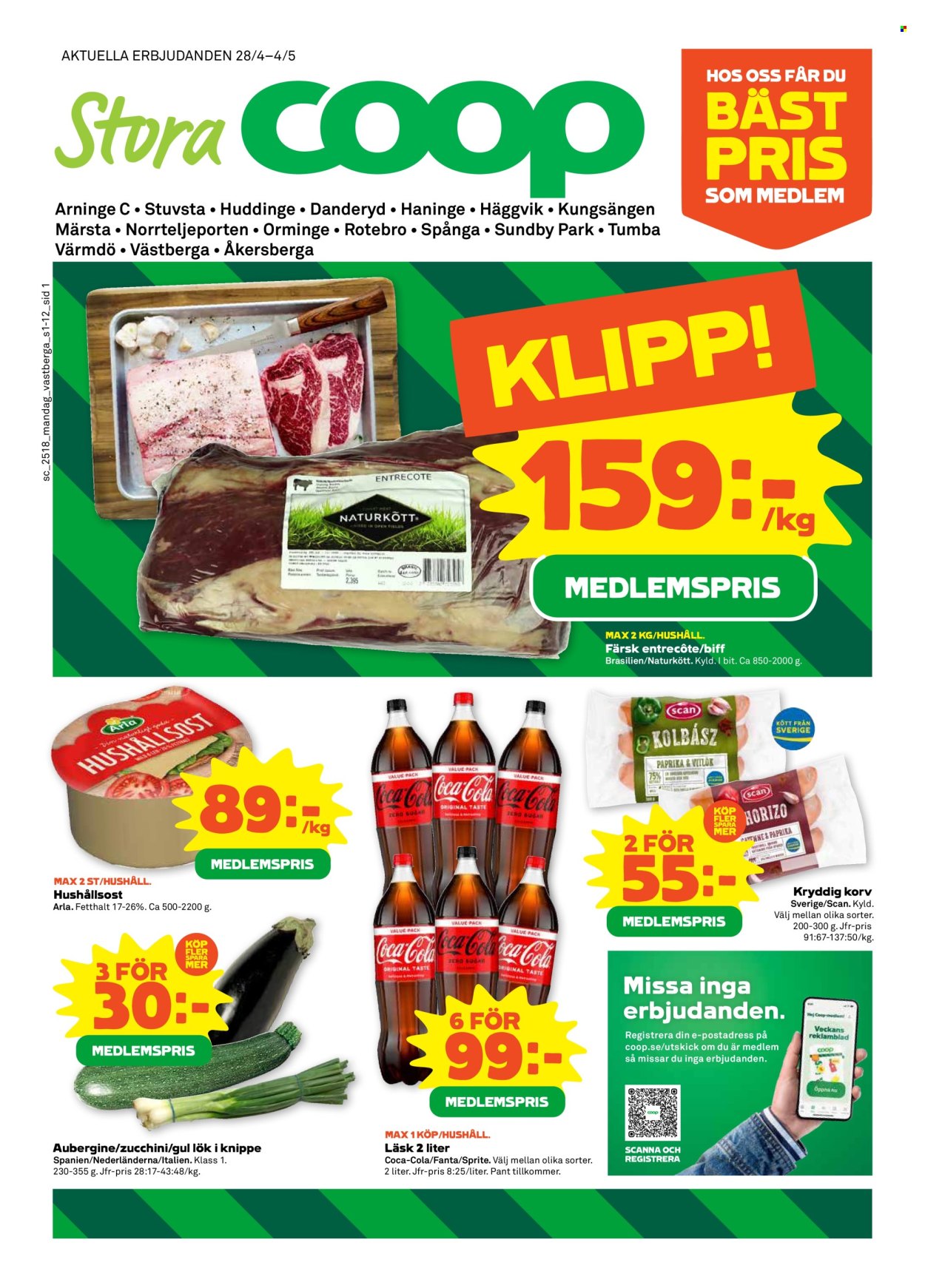 Stora Coop reklamblad - 28/4 2025 - 4/5 2025. Sida 1