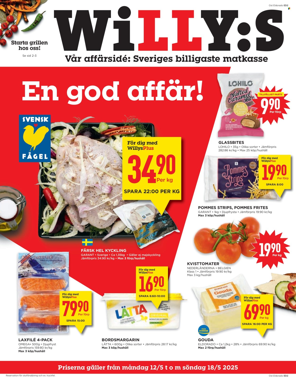 Willys reklamblad - 12/5 2025 - 18/5 2025. Sida 1