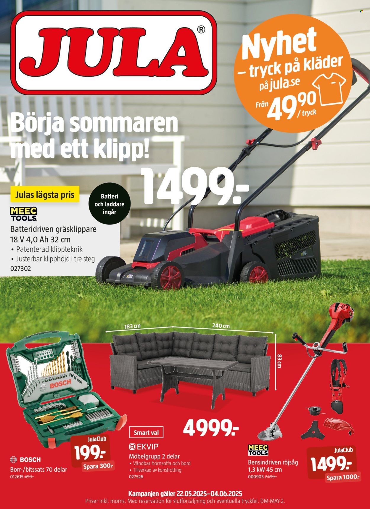 Jula reklamblad - 22/5 2025 - 4/6 2025. Sida 1