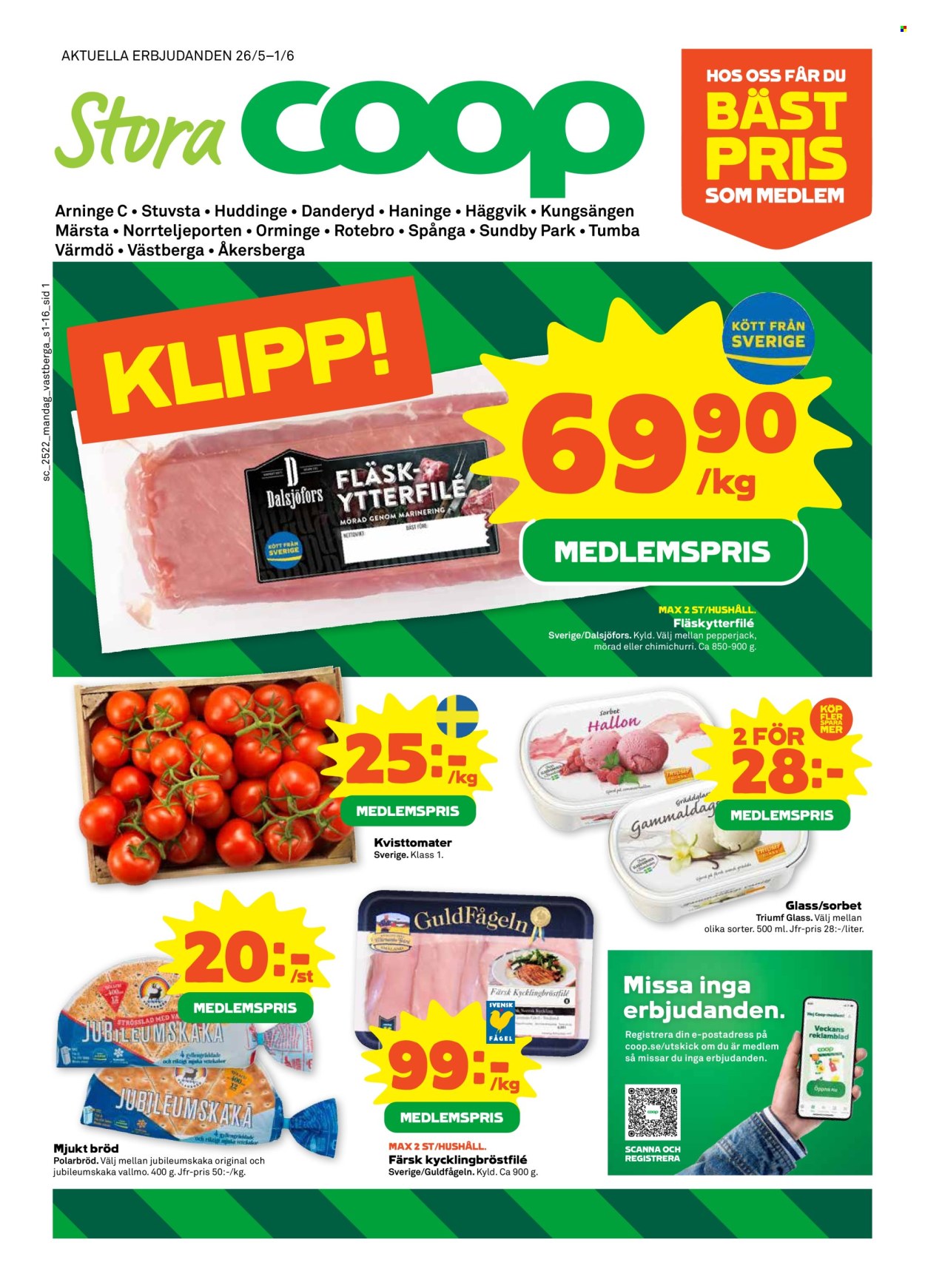 Stora Coop reklamblad - 26/5 2025 - 1/6 2025. Sida 1