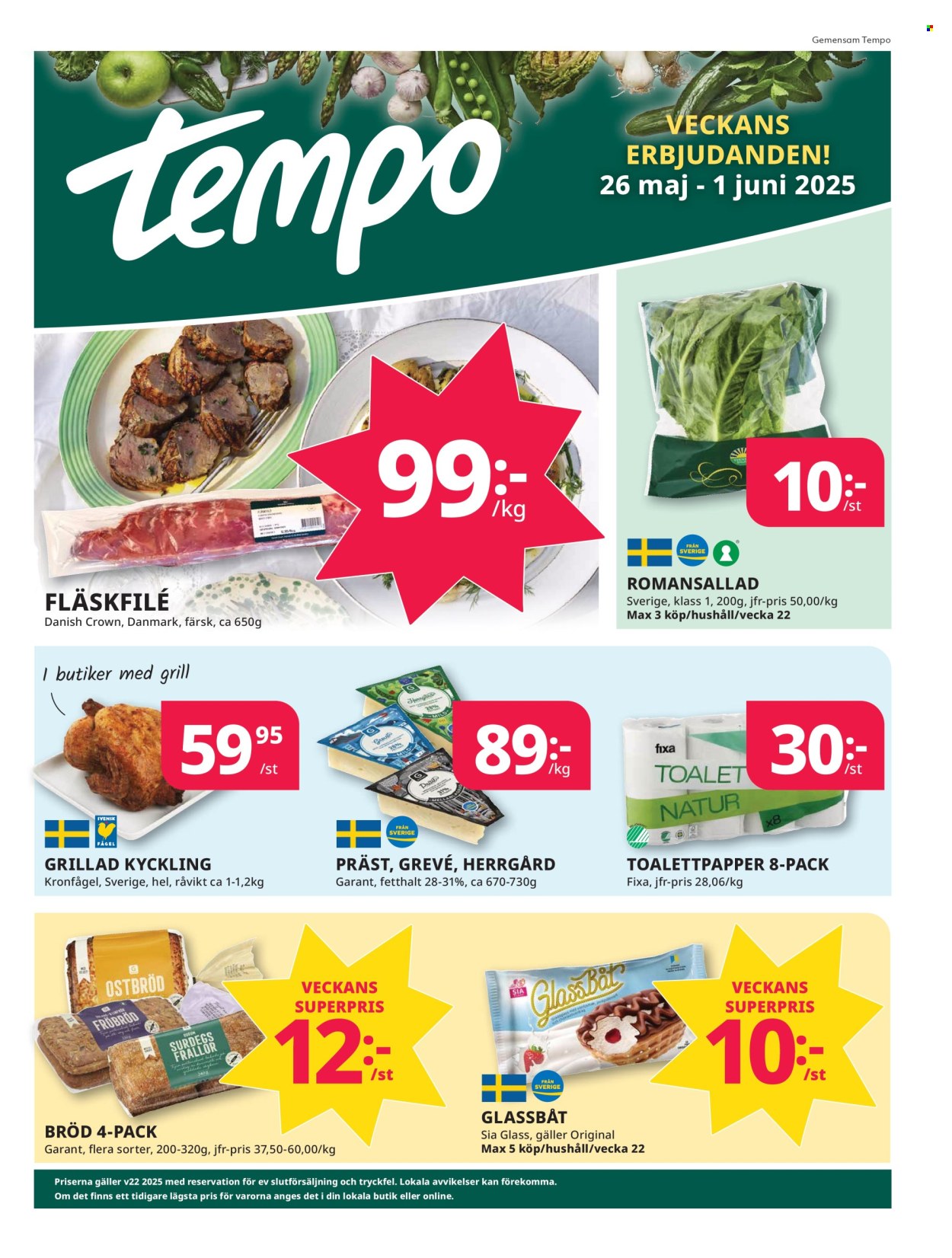 Tempo reklamblad - 26/5 2025 - 1/6 2025. Sida 1