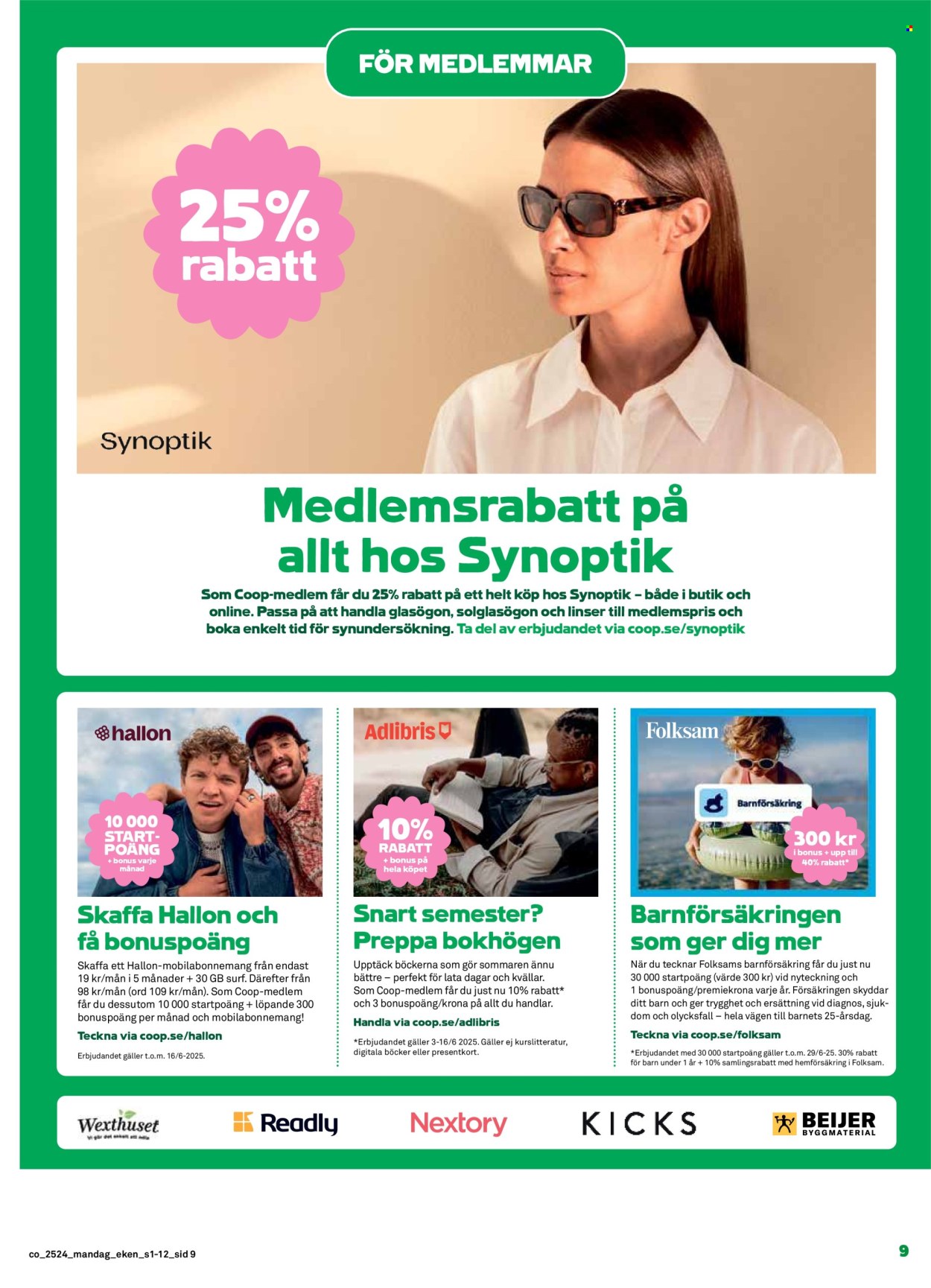 Coop reklamblad - 9/6 2025 - 15/6 2025. Sida 9