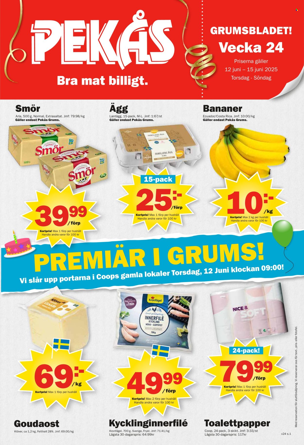 Pekås reklamblad - 12/6 2025 - 15/6 2025. Sida 1