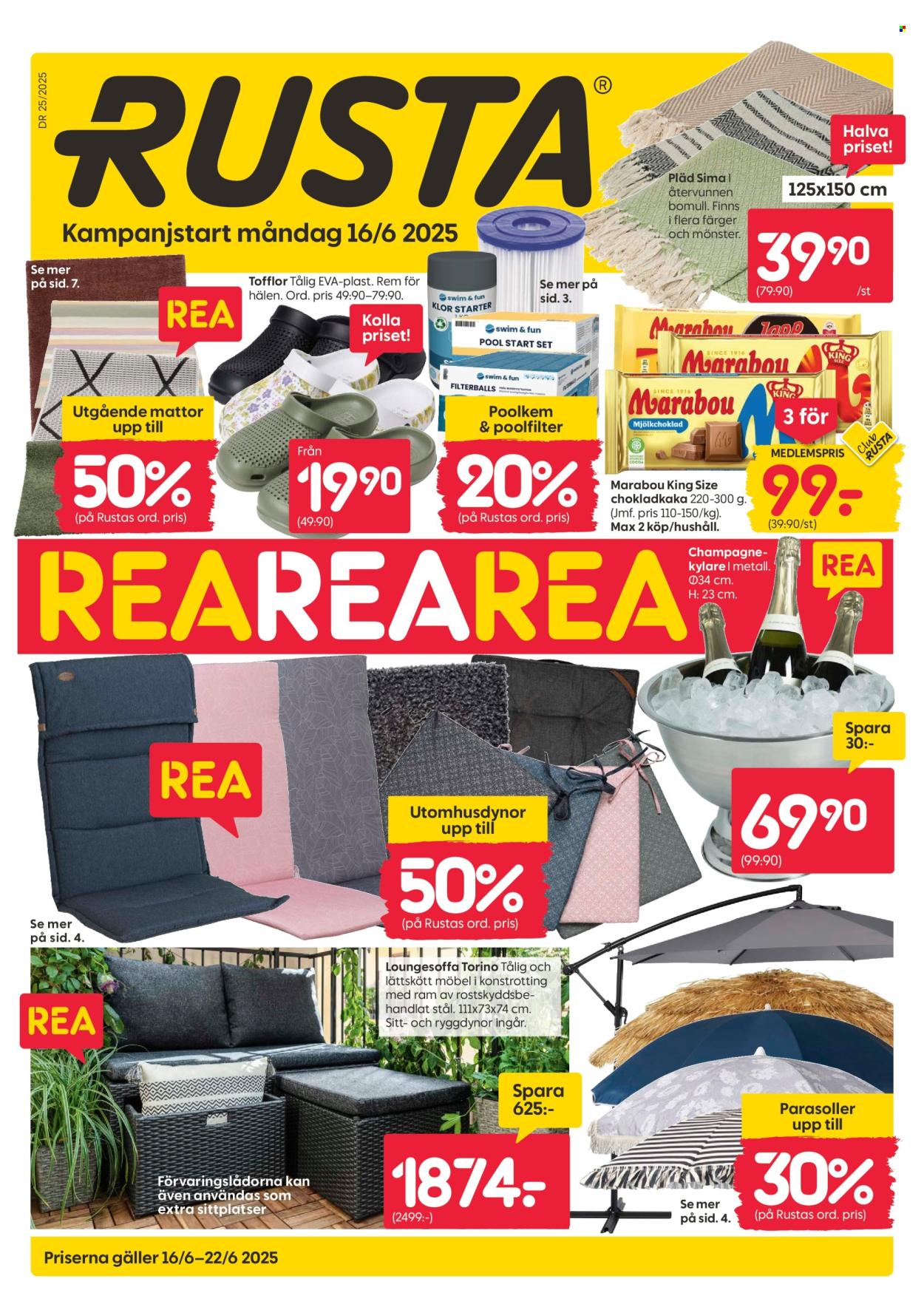 Rusta reklamblad - 16/6 2025 - 22/6 2025. Sida 1