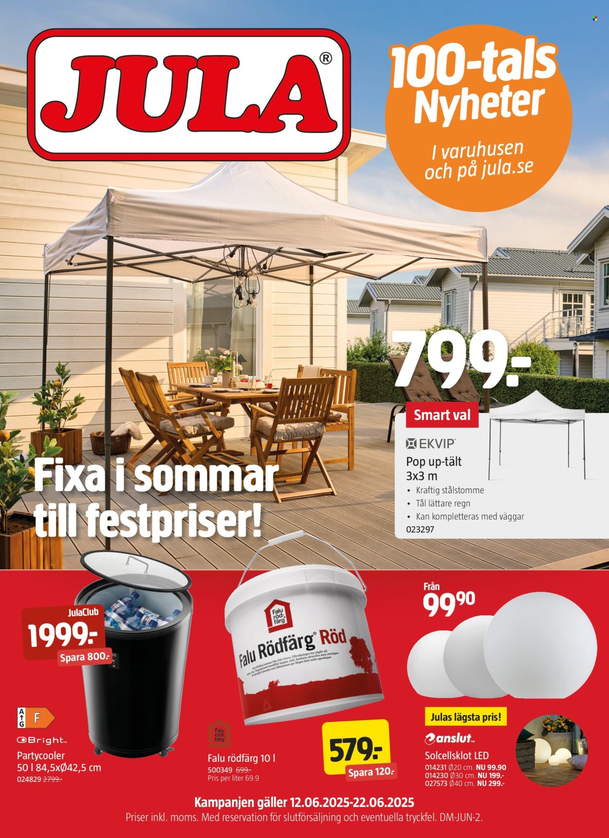 Jula reklamblad - 12/6 2025 - 22/6 2025. Sida 1