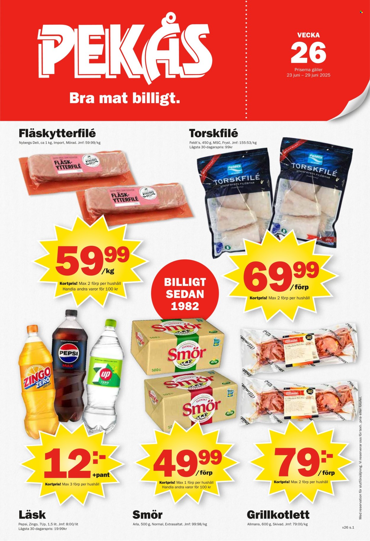 Pekås reklamblad - 23/6 2025 - 29/6 2025. Sida 1