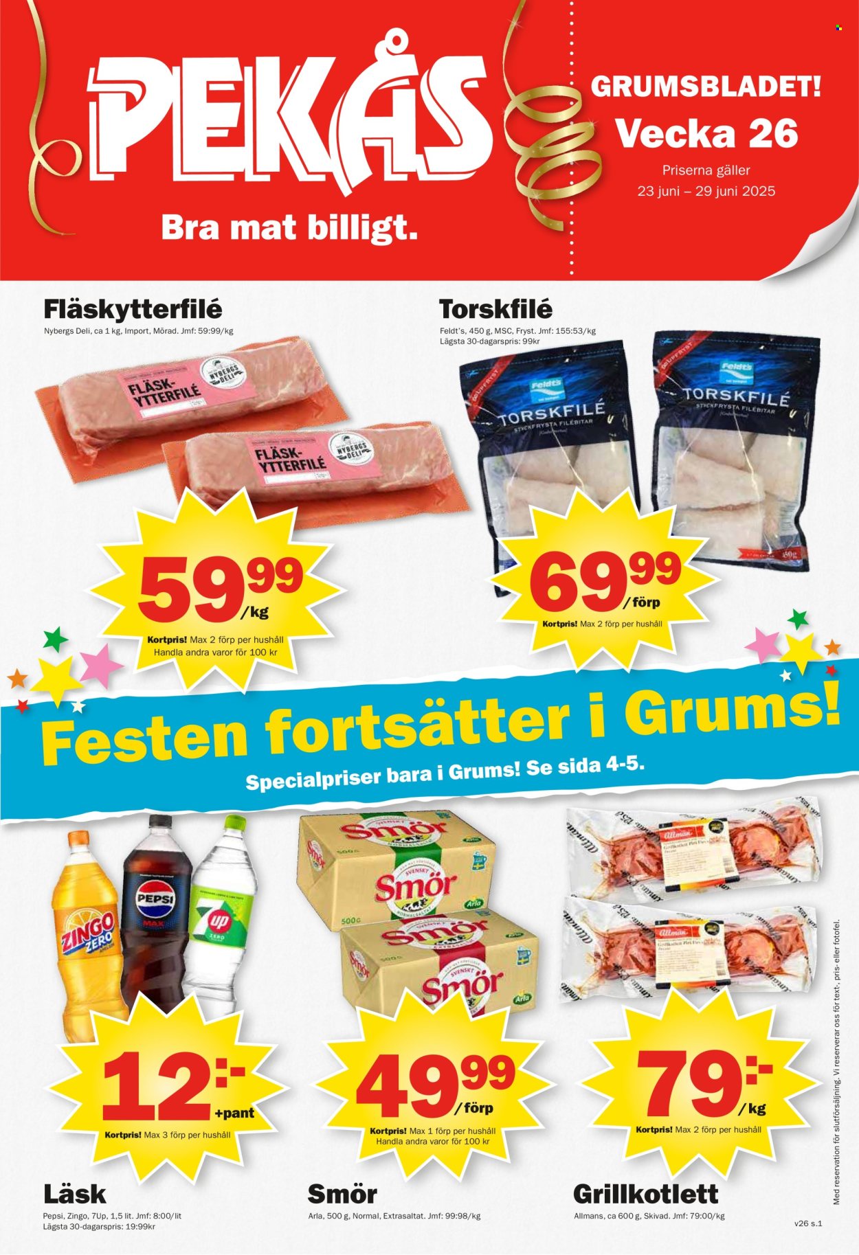 Pekås reklamblad - 23/6 2025 - 29/6 2025. Sida 1