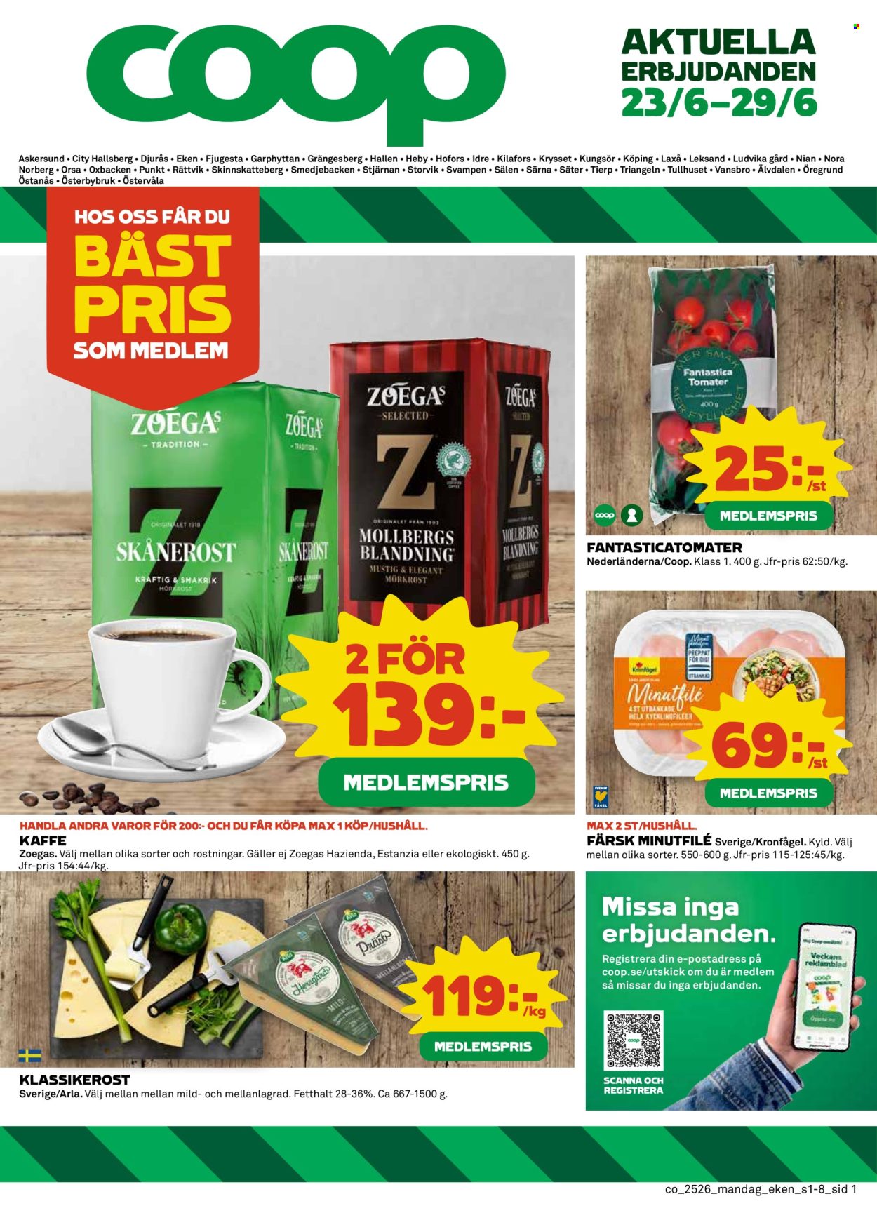 Coop reklamblad - 23/6 2025 - 29/6 2025. Sida 1