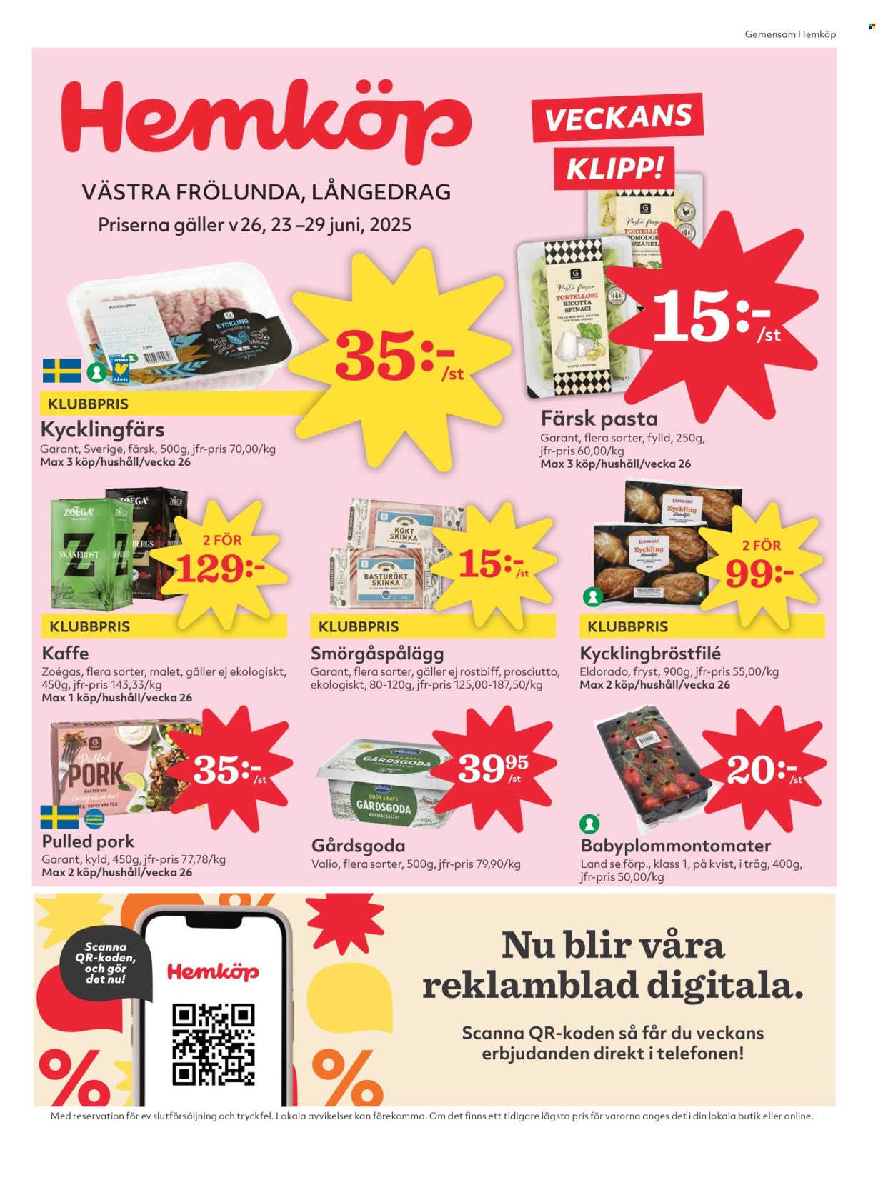 Hemköp reklamblad - 23/6 2025 - 29/6 2025. Sida 1