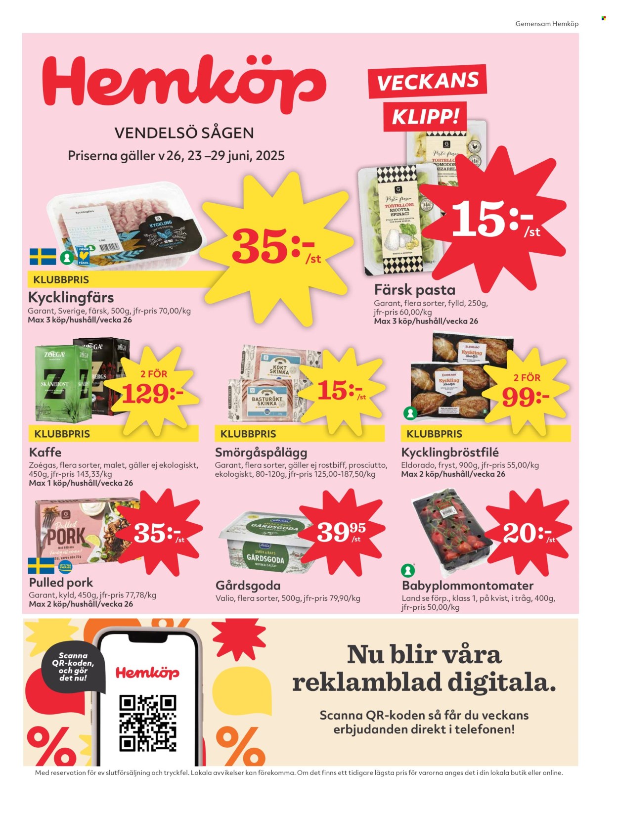Hemköp reklamblad - 23/6 2025 - 29/6 2025. Sida 1