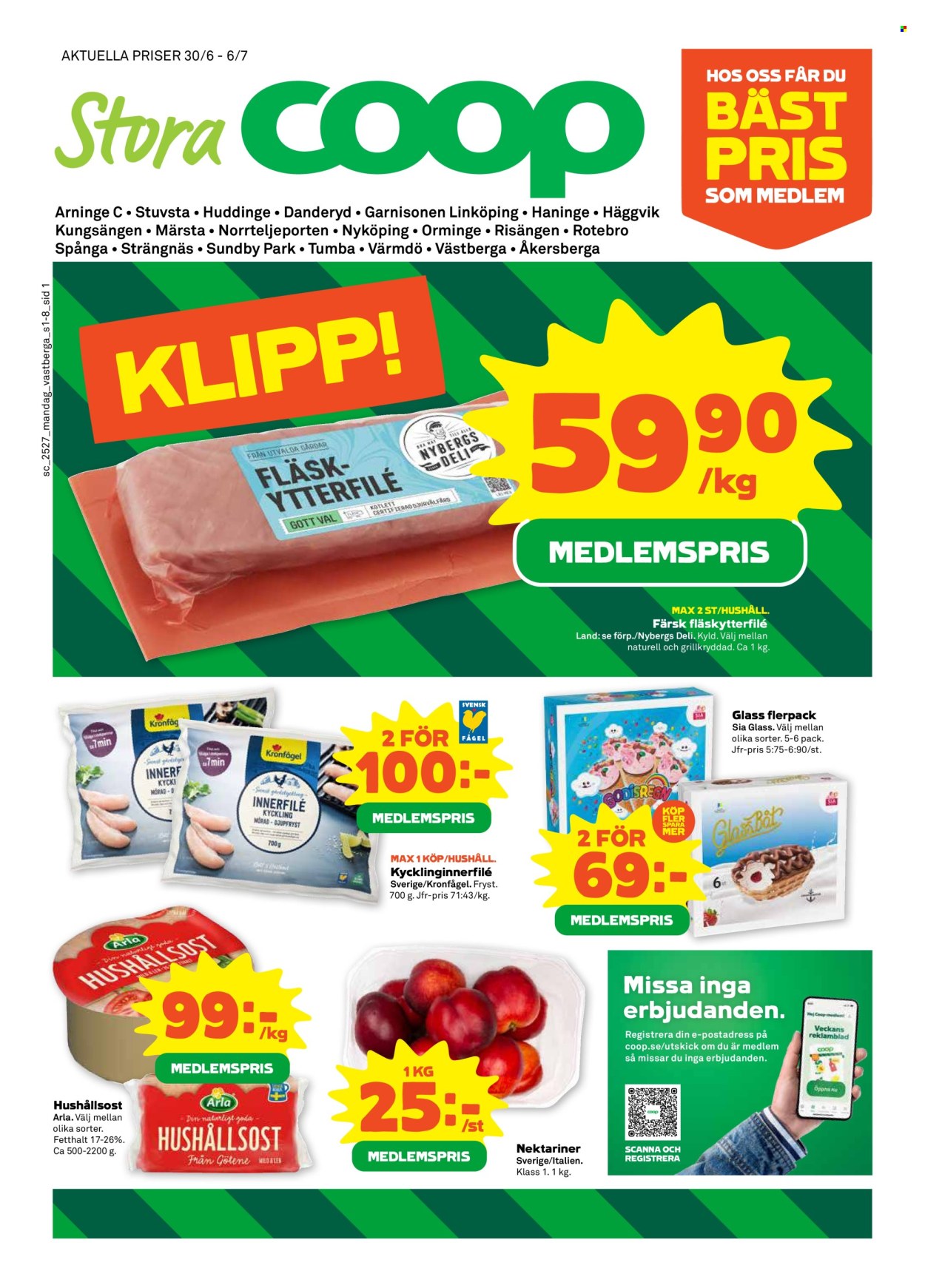 Stora Coop reklamblad - 30/6 2025 - 6/7 2025. Sida 1