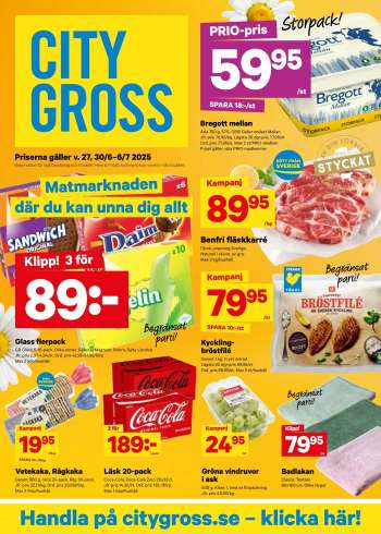 City Gross reklamblad - 30/6 2025 - 6/7 2025.