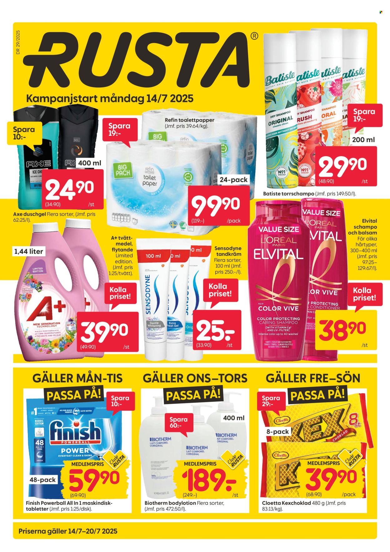 Rusta reklamblad - 14/7 2025 - 20/7 2025. Sida 1