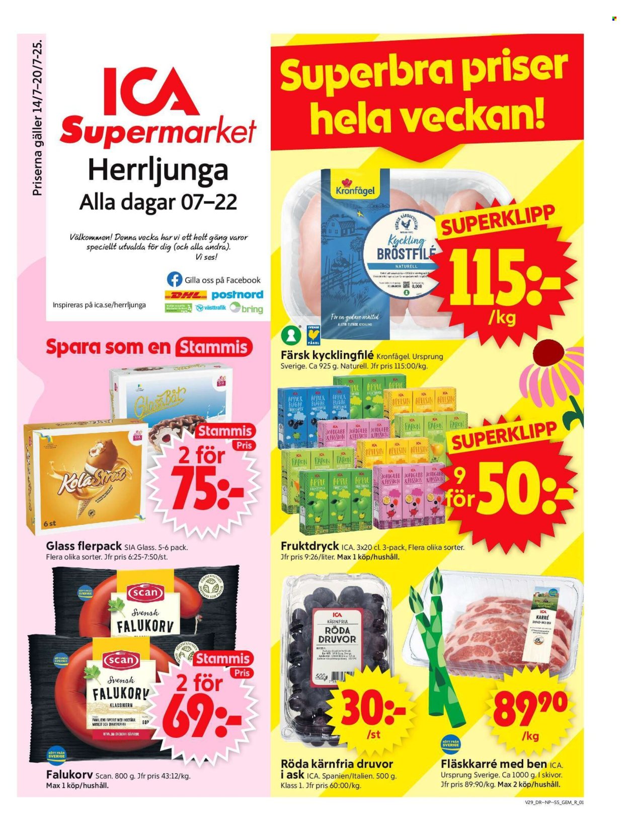 ICA reklamblad - 14/7 2025 - 20/7 2025. Sida 1