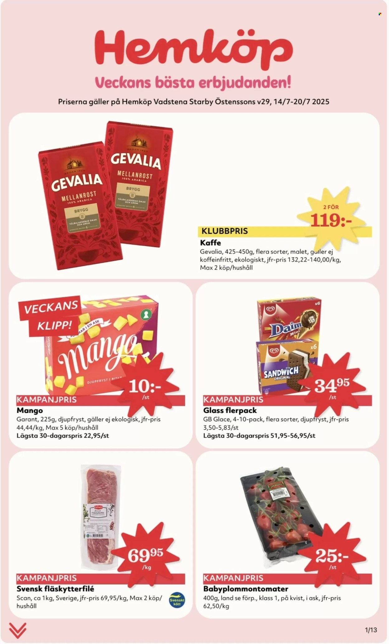 Hemköp reklamblad - 14/7 2025 - 20/7 2025. Sida 1