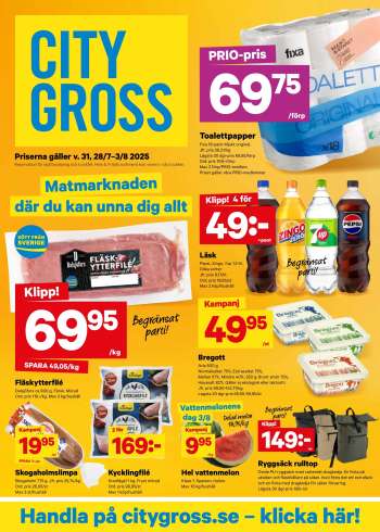City Gross reklamblad - 28/7 2025 - 3/8 2025.