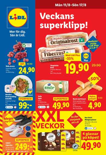Lidl reklamblad - 11/8 2025 - 17/8 2025.