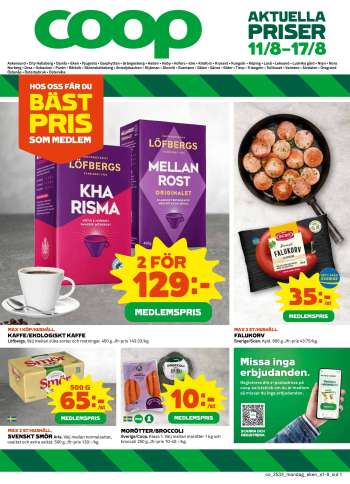 Coop reklamblad - 11/8 2025 - 17/8 2025.