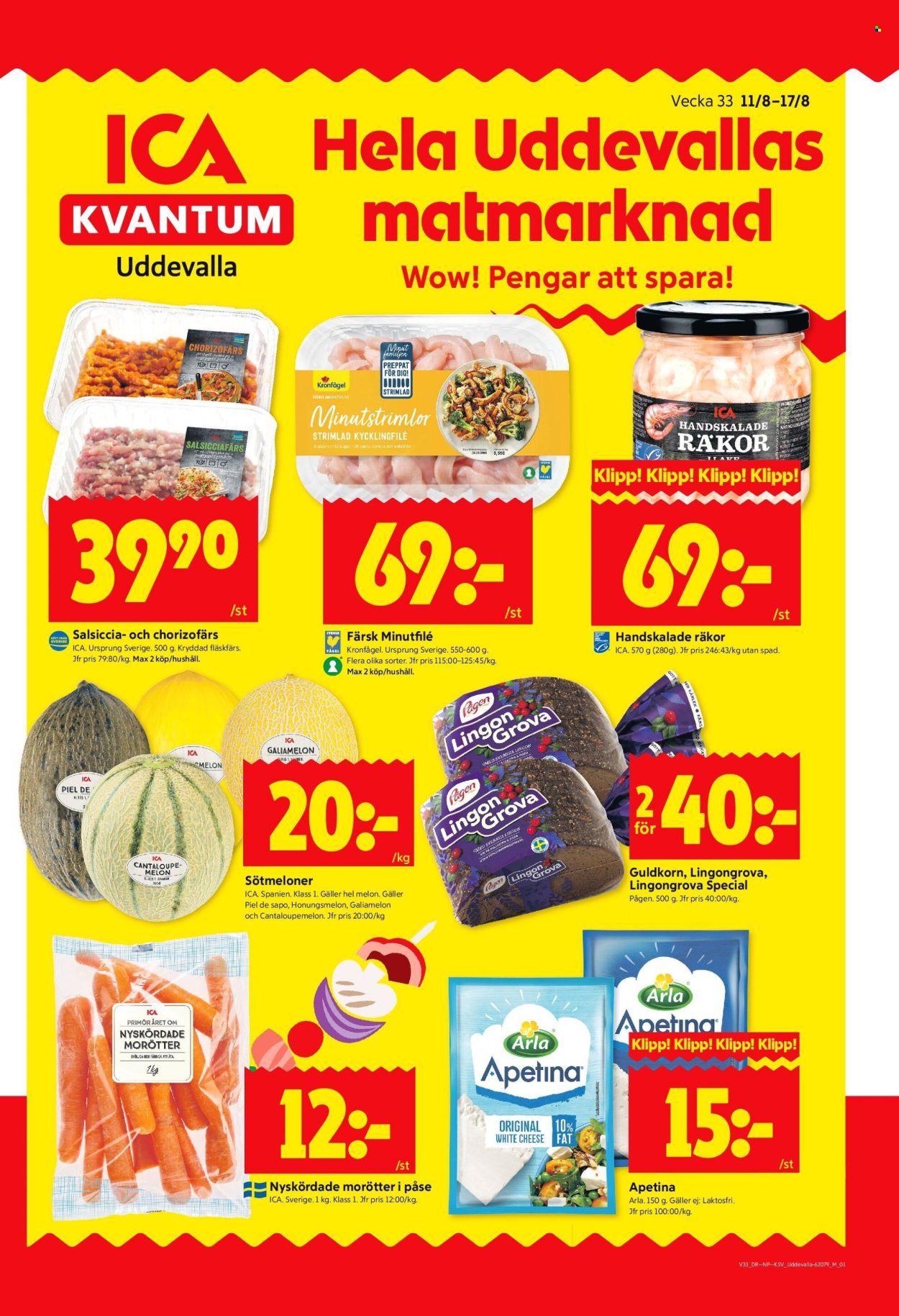 ICA reklamblad - 11/8 2025 - 17/8 2025. Sida 1