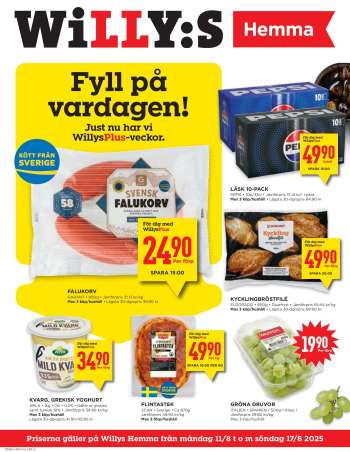 Willys reklamblad - 11/8 2025 - 17/8 2025.