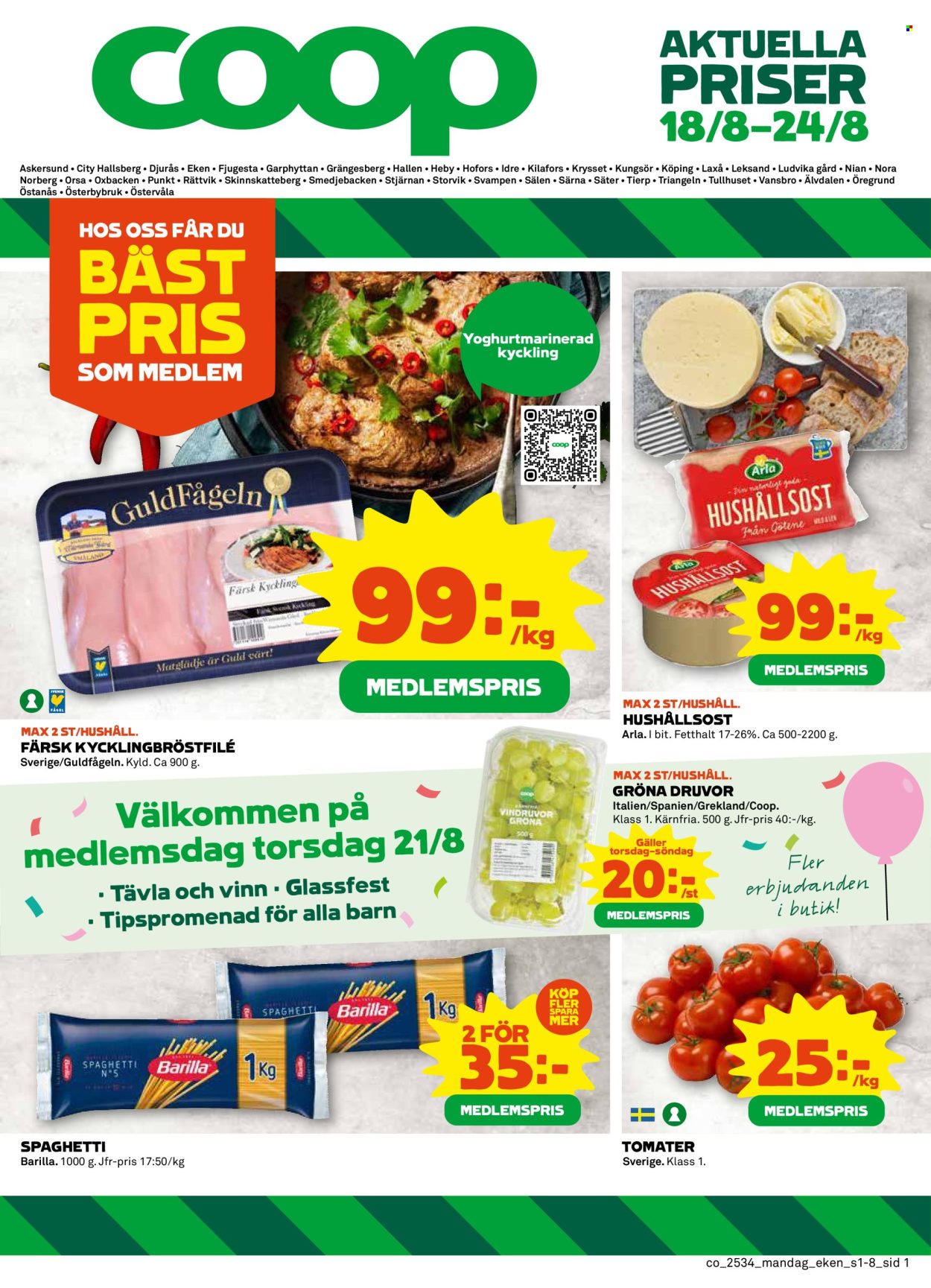 Coop reklamblad - 18/8 2025 - 24/8 2025. Sida 1