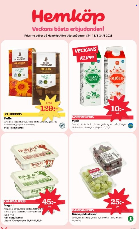 Hemköp reklamblad - 18/8 2025 - 24/8 2025. Sida 1