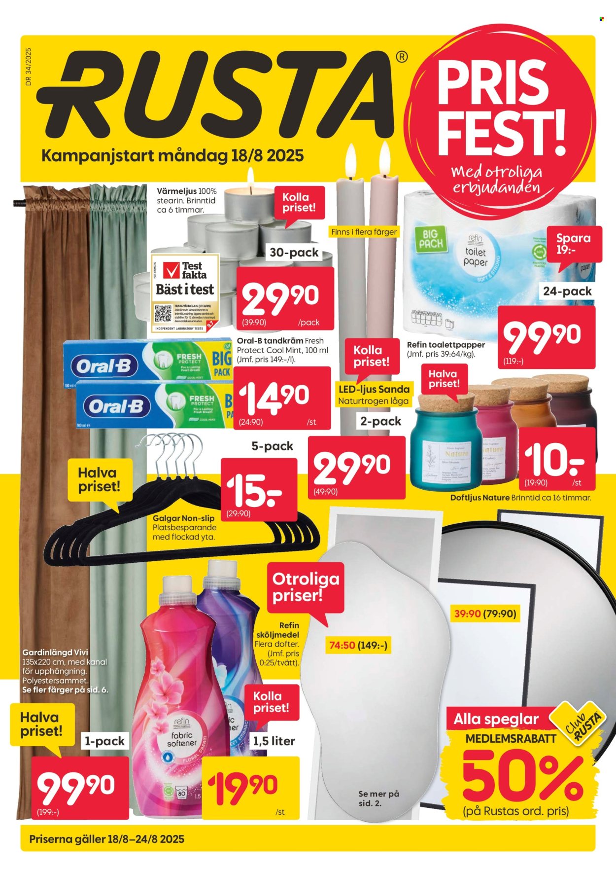 Rusta reklamblad - 18/8 2025 - 24/8 2025. Sida 1