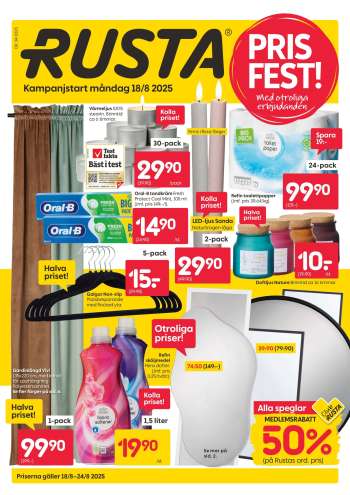 Rusta reklamblad - 18/8 2025 - 24/8 2025.