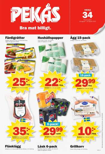 Pekås reklamblad - 18/8 2025 - 24/8 2025.