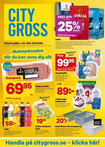 City Gross reklamblad - 18/8 2025 - 24/8 2025.