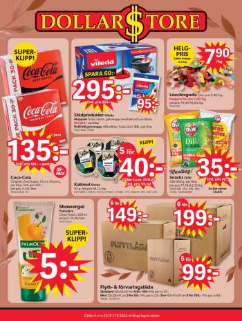 DollarStore reklamblad - 25/8 2025 - 7/9 2025.