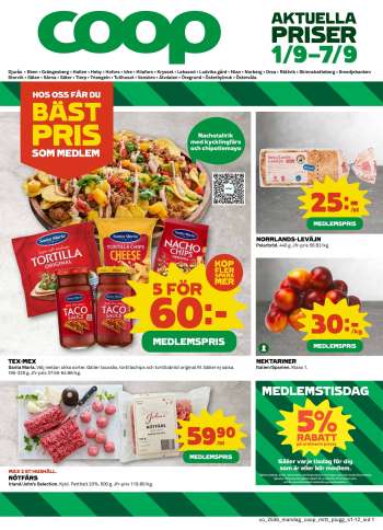 Coop reklamblad - 1/9 2025 - 7/9 2025.