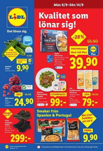 Lidl reklamblad - 8/9 2025 - 14/9 2025.
