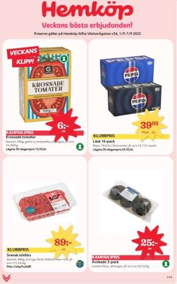 Hemköp reklamblad - 1/9 2025 - 7/9 2025.