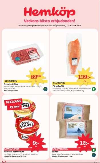 Hemköp reklamblad - 15/9 2025 - 21/9 2025.