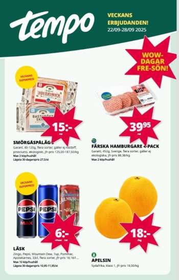 Tempo reklamblad - 22/9 2025 - 28/9 2025.