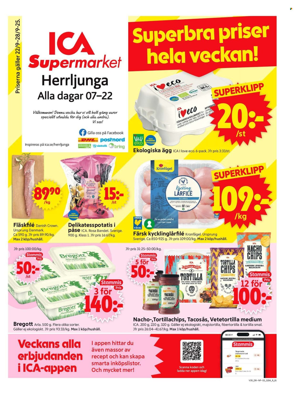 ICA reklamblad - 22/9 2025 - 28/9 2025. Sida 1