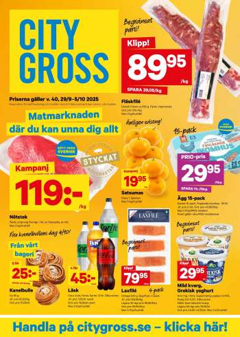 City Gross reklamblad - 29/9 2025 - 5/10 2025.