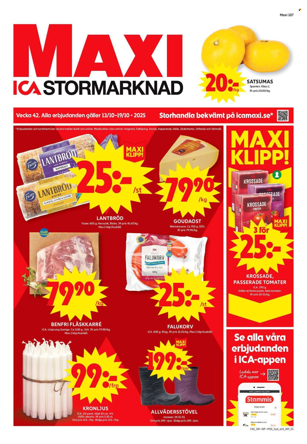 ICA reklamblad - 13/10 2025 - 19/10 2025. Sida 1