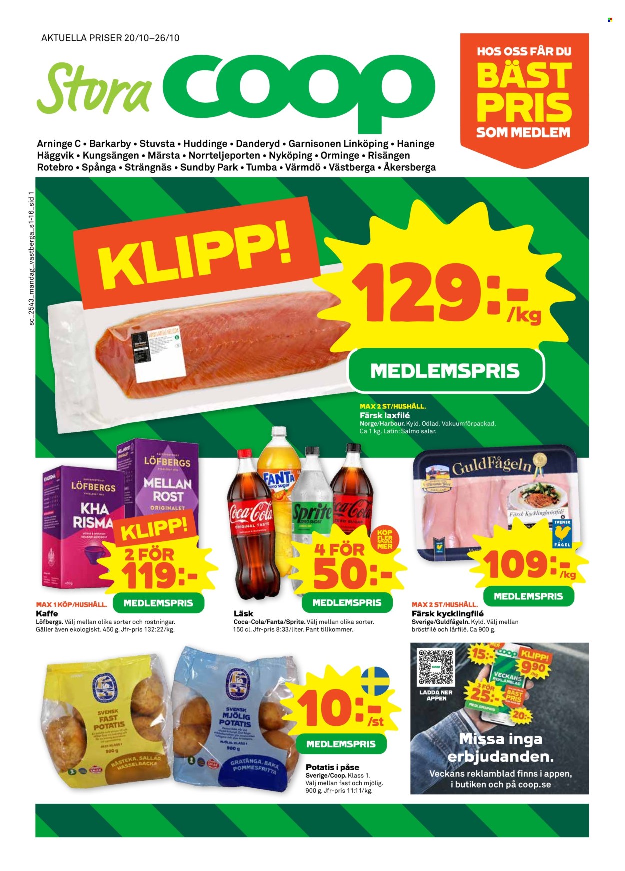 Stora Coop reklamblad - 20/10 2025 - 26/10 2025. Sida 1