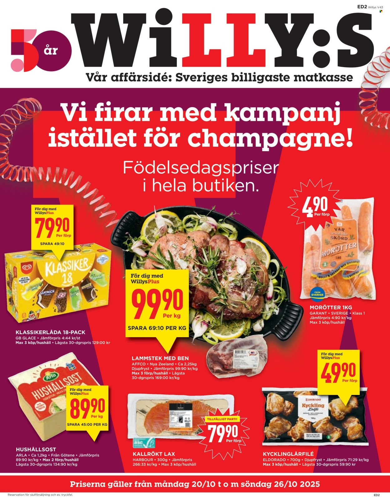Willys reklamblad - 20/10 2025 - 26/10 2025. Sida 1