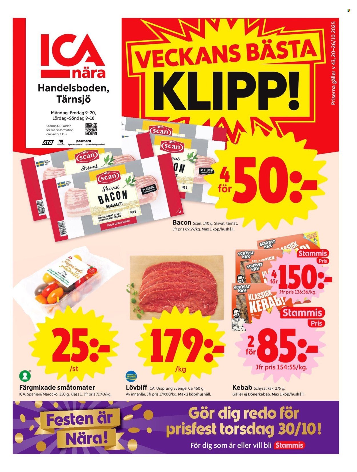 ICA reklamblad - 20/10 2025 - 26/10 2025. Sida 1