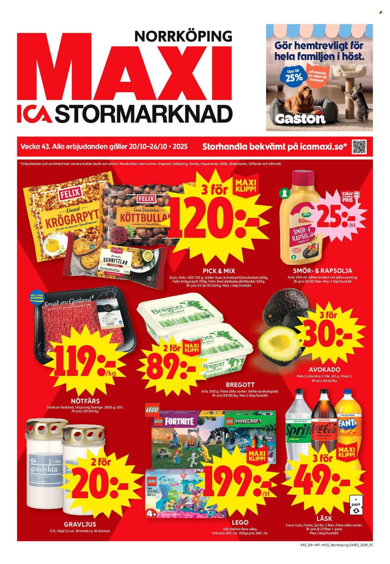ICA reklamblad - 20/10 2025 - 26/10 2025. Sida 1