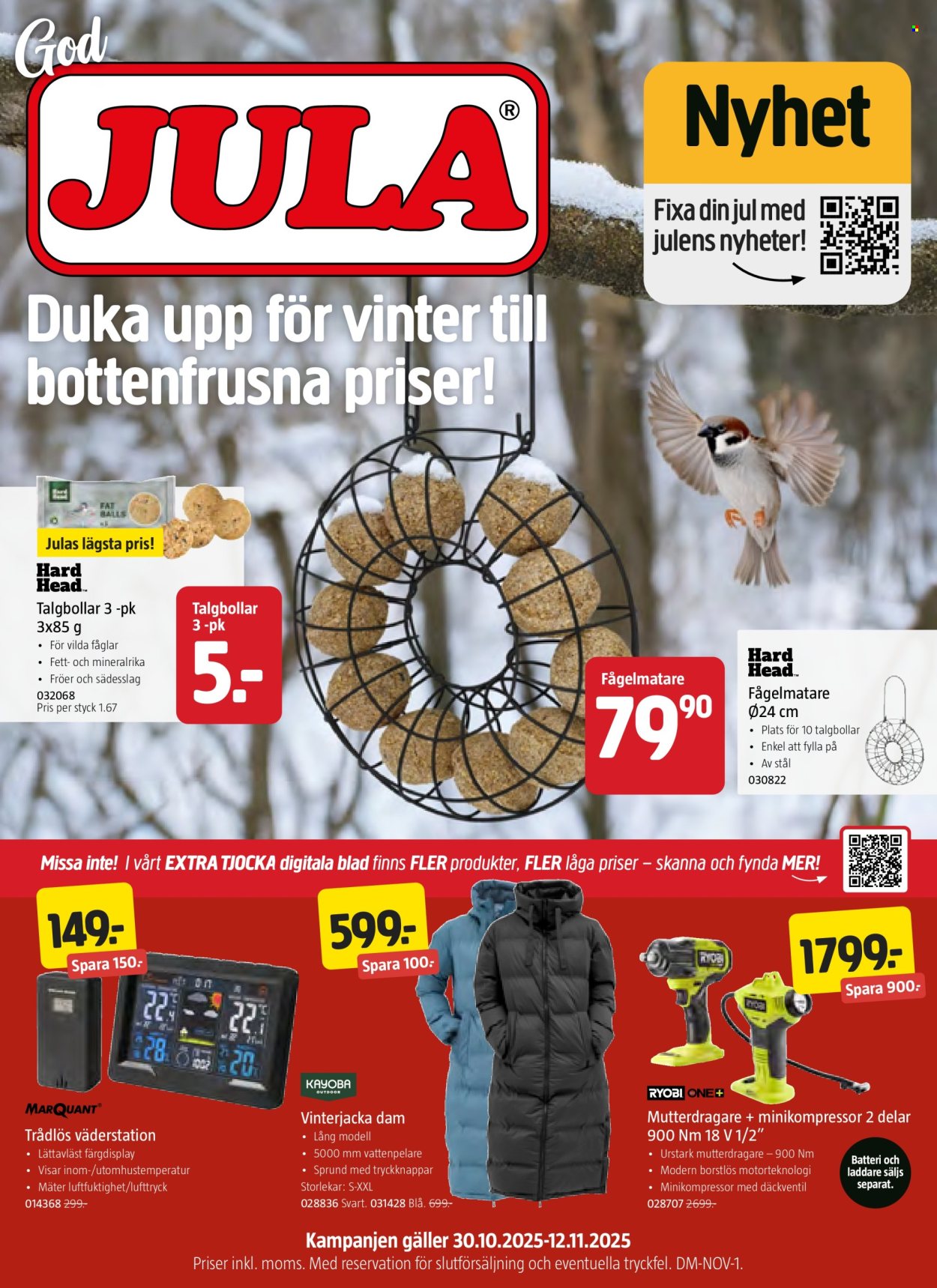 Jula reklamblad - 30/10 2025 - 12/11 2025. Sida 1