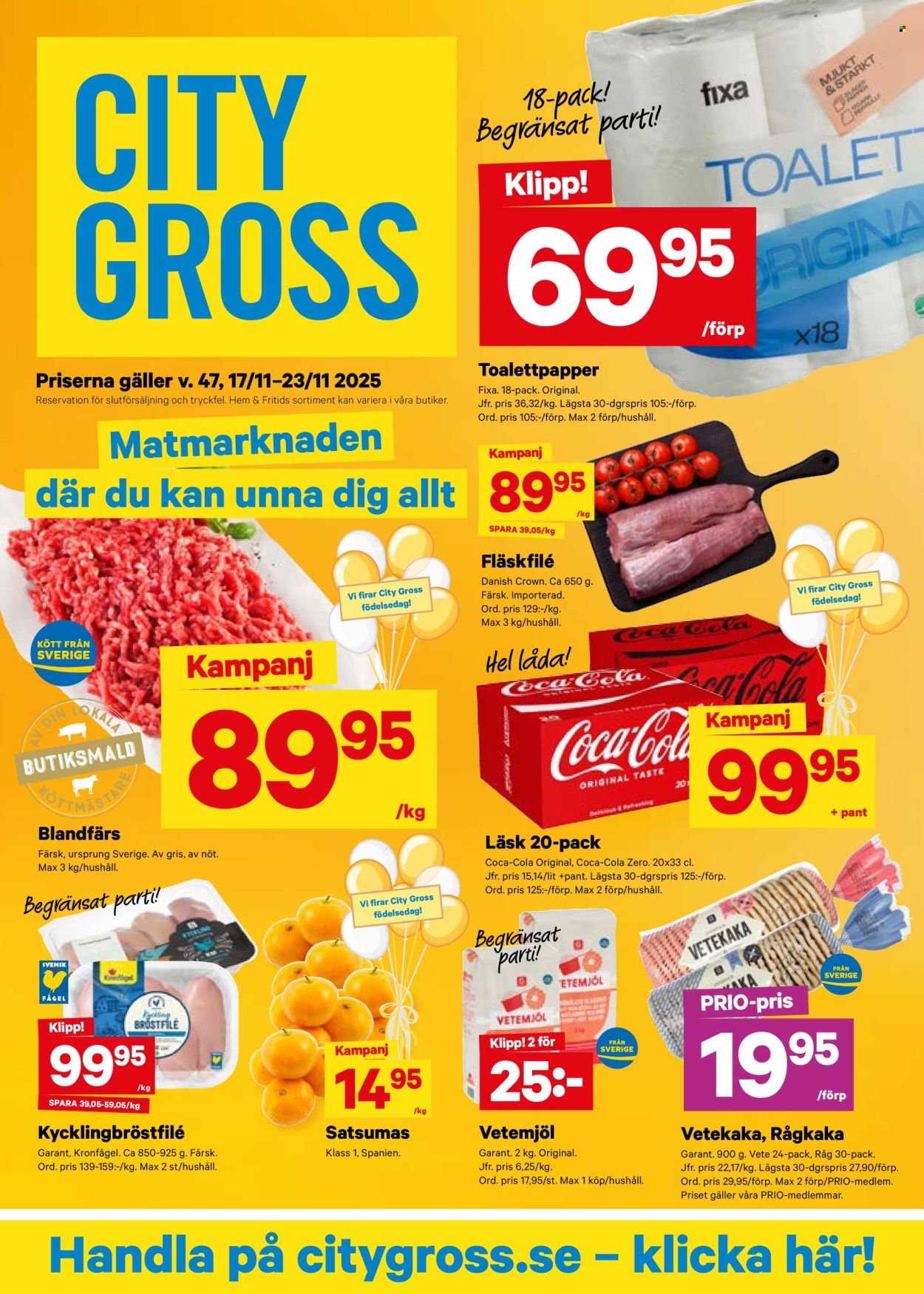 City Gross reklamblad - 17/11 2025 - 23/11 2025. Sida 1