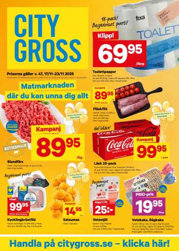 City Gross reklamblad - 17/11 2025 - 23/11 2025.